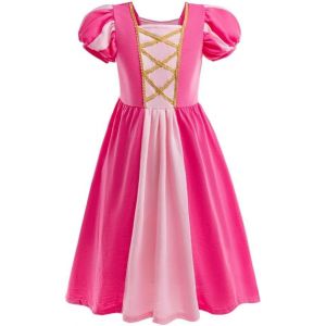 Ehnga-Robe De Deguisement De Princesse En Coton Pour Enfant Fille, Raiponce/Blanche Neige/Mérida - Neuf
