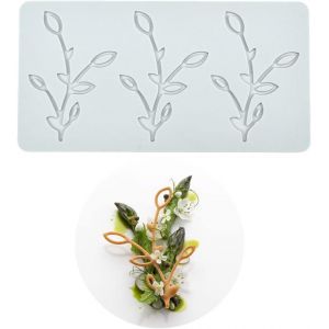 KAL-Tapis Dentelle Moules En Silicone Moule Feuilles D'Arbre Creux En Silicone, Moule À Bonbons En Dentelle Pour Gâteau, Sucre, Artisanat, Décoration Au Chocolat, Fondant, Pâte De Tuille - Neuf