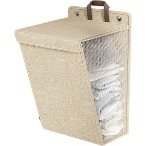 Panier à linge, pliable, avec couvercle et poignée, 40 l, à suspendre, étanche, panier de rangement pour jouets, panier à linge, panier à linge, panier à linge, panier à linge, panier à linge, panier - Neuf