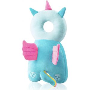 Coussinets De Protection De La T&ecirc;te Pour B&eacute;b&eacute;, Doux Respirant R&eacute;glable Protection De T&ecirc;te De B&eacute;b&eacute;, Protection De La T&ecirc;te Oreiller De Ssoutien, Pour Les Enfants De 4 &Agrave; 24 Mois, Chien Dragon - Neuf