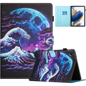 Kal-Coque Pour Samsung Galaxy Tab A9+/A9 Plus 11 Pouces (Sm-X210/ Sm-X215/Sm-X216) 2023 Pu Cuir Folio Case Stand Cover Tablette Housse Avec Fonction Auto R&eacute;veil/Sommeil &Eacute;tui De Protection, Vague De M - Neuf