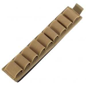 Porte-Munitions Pour Fusil De Chasse En Nylon 9 Coups Avec Bande De Support Adh&eacute;sive (Kaki) - Neuf