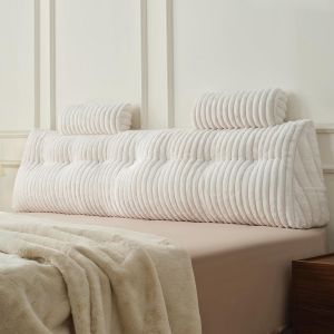 Ulteronixshop-Coussin de Lecture pour Lit, Coussin Dossier Canap&eacute;, Support De Positionnement, Doux et Confortable, Blanc, 200 cm - Neuf