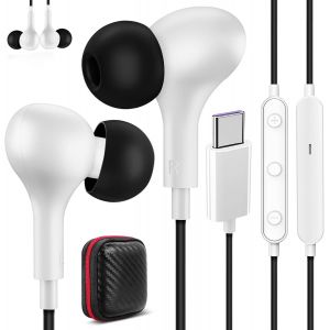 &Eacute;couteurs USB C avec C&acirc;ble pour iPhone 16e 15 Pro 5G,Magn&eacute;tique Intra-auriculaires Filaire Casque Type C avec Microphone pour Galaxy A56 A36 A16 A26 A55 A35 Samsung S24 S25 Pixel 9 8 Redmi Note - Neuf