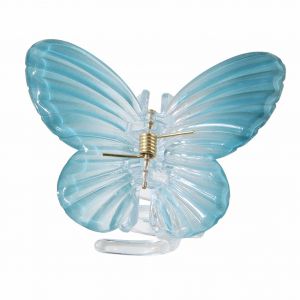 Pince À Cheveux En Forme De Papillon Pour Femmes, Pince À Cheveux Antidérapante, Conception De Dents Arrière, Forte Adhérence, Support Pour Cheveux-Bleu - Neuf