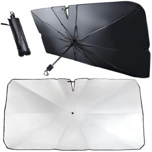 Lbgwp60-Parasol De Voiture - 150 X 80 Cm - Pliable - Protection Uv - Pour La Plupart Des Voitures - Neuf