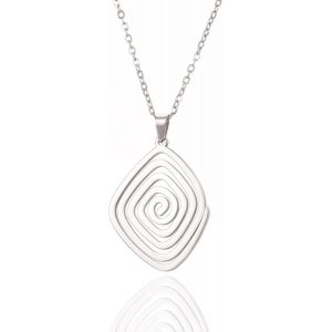 Kal-Collier En Spirale Irrégulière Avec Pendentif En Spirale Pour Femmes Et Hommes, Colliers Géométriques En Spirale, Bague Punk Hippie, Bijoux Cadeau - Neuf