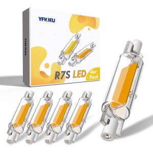 Yemaesre-Ampoule Led R7s 78mm Dimmable 10w - Lampe Led Remplace Halogène 100w - Ac 220-240v/1530lm (3pcs Blanc Chaud) - Neuf