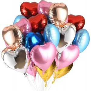 SJZG-35 Pi&egrave;ces Ballon Coeur 18 Pouces,Ballon Helium Coeur,Ballon Coeur Helium Pour Anniversaire,Ballon Coeur Rouge Decoration Fete,Ballon Mariage Pour Mariage(7 Couleurs) - Neuf