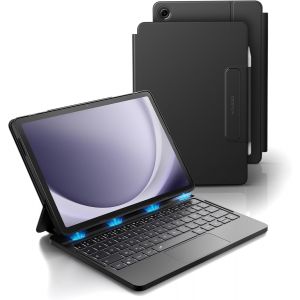 Coque Clavier Pour Samsung Galaxy Tab A9+ Plus 2023 11 Pouces, &Eacute;tui Clavier Magn&eacute;tique Ultra-Mince D&eacute;tachable Avec Multi-Touch Trackpad R&eacute;tro-&Eacute;clair&eacute; Porte Crayon, Fran&ccedil;ais Azerty Noir - Neuf