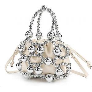 Argent Perles Sac &Agrave; Main Argent Perles Sac Paillettes Sac &Agrave; Main De Perles De Perles De Sac &Agrave; Main Pour Les Femmes - Neuf