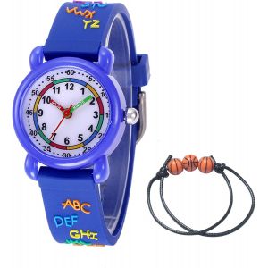 Kalanka-Montre Pour Enfants Garçon Fille - 3atm Étanche Montre Mouvement À Quartz Montre Bracelet En Silicone Pour Filles Et Garçons De 3 Ans À 10 Ans - Neuf