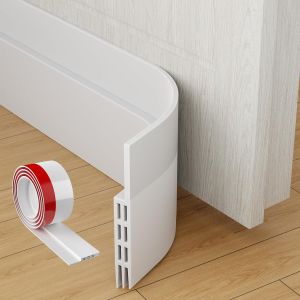 Boudin de Porte,Bas de Porte en Silicone Souple,Bas de Porte Isolant Phonique Porte,Boudin de Porte Isolant Froid,Boudin Porte Insectes,Poussière Idéal Pour (100x5 CM,Blanc) - Neuf