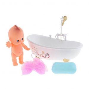 Ensemble de bain électronique pour poupée enfant avec baignoire fonctionnelle, jouet de bain pour faire semblant - Neuf