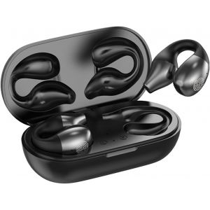 Écouteurs Sans Fil Bluetooth, Ecouteurs Clip Oreille Et Confortable À Porter, Commande Tactile Et Affichage De Charge Led, Qualité Sonore Hd, Résistant À L¿Eau Ipx7 Pour Sport - Noir - Neuf