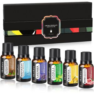 Jgd-Kit Huiles Essentielles 6x10ml, Pures & Naturelles Pour Aromath&eacute;rapie, Huiles Essentielles Pour Diffuseur Humidificateur, Massage Et Yogalavand,Rose, Freesia, Mer Profonde, Vanille, Bois De Santa - Neuf