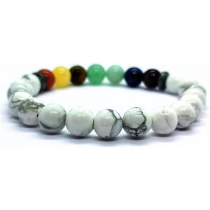 Eryi-Bracelet 7 Chakras Et Pierre Naturelle De Qualité A Homme, Femme Et Couple, Idée Cadeau Bijoux Lithothérapie - Neuf