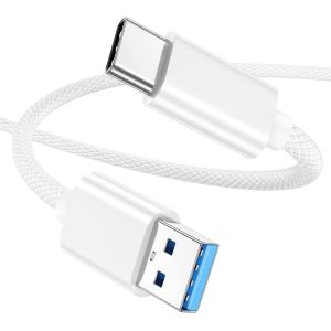 KALCX-Cable Usb Vers Usb C 1M,Charge Rapide 65W Qc3.0,10Gbps Usb 3.2 Câble De Transfert De Données,Cable Carplay Usb C Nylon Tressé Pour Iphone 16/15 Plus Pro Max,Samsung S24/S23/S22/S21,Xiaomi,Pixe - Neuf