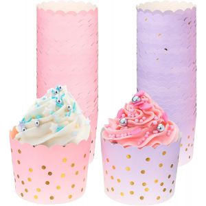 Jexnovashop-100 Pi&egrave;ces Caissette Muffins Papier, Caissettes Cupcake, Caissettes &Agrave; Cupcakes En Papier, Tasses &Agrave; Bonbons Dessert Pour Mariage No&euml;l Anniversaire Halloween - Neuf