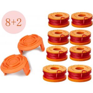 Bobine de fil de rechange Worx pour coupe-bordures, 3 m (10 pi), diam&egrave;tre 1,65 mm (0,065 po), paquet de 10 - Neuf