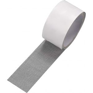 KALANKA-Ruban Adh&eacute;sif en Fibre de Verre pour R&eacute;paration de Moustiquaire Fen&ecirc;tres Portes Ruban Adh&eacute;sif pour Fen&ecirc;tre Anti-Insectes avec Joint Adh&eacute;sif R&eacute;sistant &agrave; l'Eau (5cm x 200cm, Gris) - Neuf