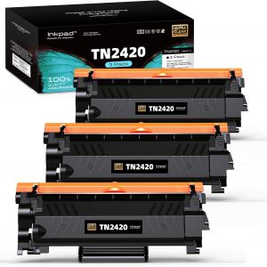 Tn2420 Tn 2420 Toner Cartridge Compatible With Brother Tn2420 Tn2410 For Mfc-L2710Dw L2710Dn Dcp-L2510D L2530Dw L2550Dn, L2350Dw L2370Dn L2375Dw, L2730Dw L2750Dw (3 Black) - Neuf