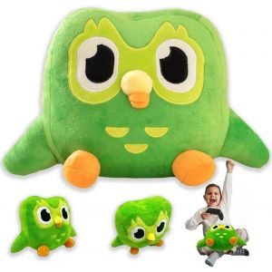 RVKAL-Vert Owl Jouet En Peluche-20 Cm Duolingo Cartoon Hibou Jouet En Peluche Cadeau Pour Les Enfants Et Les Fans Pour Halloween,Noël Et Fête D'Anniversaire - Neuf