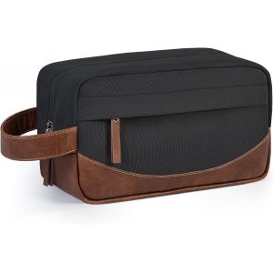Trousse De Toilette De Voyage Pour Homme, Organiseur De Toilette Suspendu, Kit De Rasage Résistant À L'eau Avec Grande Capacité Pour Accessoires De Voyage (Noir) - Neuf
