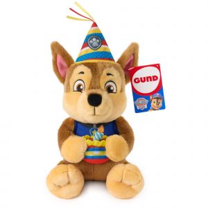 PAW Patrol Peluche Chase Pat' Patrouille Anniversaire GUND, Peluche Chase officielle, Jouet sensoriel pour enfants &agrave; partir de 1 an, 24 cm - Neuf