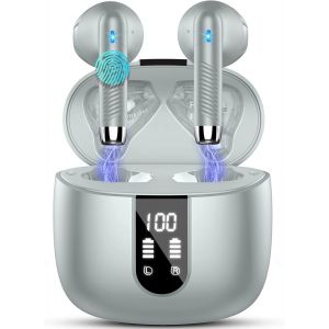 Ecouteurs Bluetooth Sans Fil, Écouteurs Bluetooth5.4 2025 Écouteurs Sans Fil Avec 4 Enc Réduction De Bruit Mic, Ip7 Étanches Oreillette Bluetooth 48H Stéréo Usb-C Casque Pour Sport/Travail - Neuf
