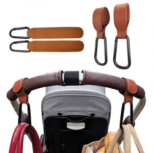 Crochets Poussette[2 Pièces], Clips Mousquetons Pour Accrochez Vos Achats,Mousqueton Pour Poussette Mousqueton Universel,Fauteuil Roulant,Sacs Et Cabas Sur Un Landau - Neuf