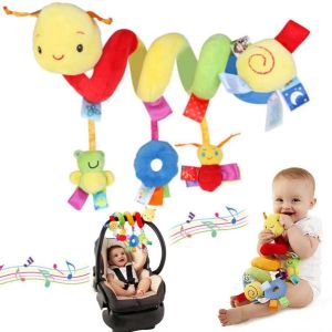 Jouets de landau en spirale pour bébés, jouets de siège d'auto verser bébé, jouets suspendus en spirale verser bébé fille de 3 à 12 mois, jouets sensoriels verser bébé de 3 à 12 mois - Neuf