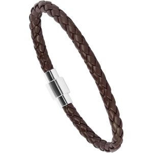 Kal-Unisexe Tress&eacute; En Cuir Wrap Bracelets Pour Hommes Femmes Stainless Steelclasp Manchette Bracelets Pour Homme Femme Handcrafted Interwoven Rope Wristlet - Neuf