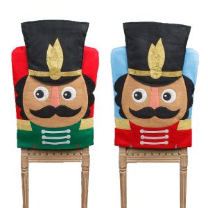 Noyer Soldat Président De Couverture¿2pcs De Noël Housses De Siège Santa Fauteuil Couvre Décor De Noël À Manger Housses De Chaise De Noël Housses De Chaise Pour Noël Chambre D'hôtel Du Parti - Neuf