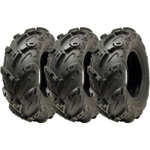 24x8.00-12 ATV Quad Tyre OBOR Mudsling WU05 Tubeless Road Legal 217kg (Set of 3) - Neuf