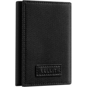 GOTHICANA BY EMPPortefeuille Homme Petit Rfid Anti Piratage Portefeuilles Et Porte-Cartes Trifold Minimaliste Porte Carte Bancaire Avec Porte Monnaie, Noir - Neuf