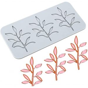 AYUHR-Moules en silicone en forme de Semis d'arbres, Moule à bonbons en dentelle pour gâteau, sucre, artisanat, décoration au chocolat, fondant, pâte de tuille - Neuf