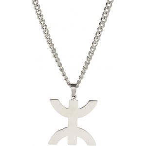 Kal-Collier En Acier Inoxydable Symbolisant L'afrique Et Les Berb&egrave;res Amazigh &iquest; Lettre Ethnique Bracelet Amulette Bague Berb&egrave;re Boucle D'oreille Bijoux Africains Kabyles Pour Femmes Et Hommes - Neuf