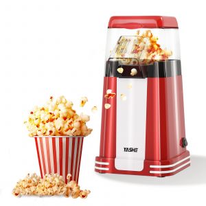 Machine a pop-corn a air chaud YASHE 1200W, gobelet doseur et bouton unique, sans huile, pour cinema maison et fetes, retro - Neuf