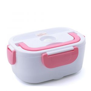 Boîte à lunch chauffante électrique rose 2 en 1, adaptée aux voitures/camions et aux bureaux 220 V et 12 V - Neuf