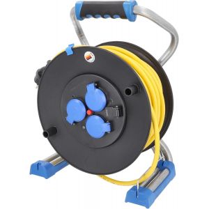 lbgwp60-Schwabe Xperts Dévidoir De Câble Blindé K35 Atn07V3V3F 3G1,5 Avec 3 Pr s Schuko (230 V, 16 A, 3 Broches) Enrouleur De Câble Extérieur Ip44 I 22631 - Neuf