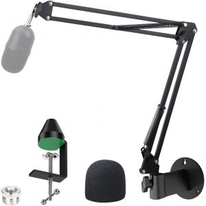 lbgwp60-Pied De Micro Razer Seiren Mini Avec Bonnette - Razer Seiren Mini Bras Avec Micro Pince De Mur & Pince De Table Avec Anti Pop En Mousse - Neuf