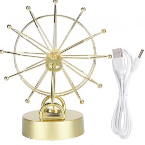 Jouet de bureau electronique a mouvement perpetuel, grande roue, balancoire magnetique, decoration avec cadre dore - Neuf