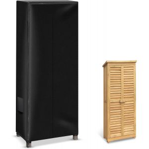 Letnerny-Housse De Protection Pour Armoire De Jardin,Haute R¿¿Sistance Aux Intemp¿¿Ries,72x44x170 Cm,420d,Pour Armoire En Plastique,Armoire De Balcon ¿¿ Balais, R¿¿Sistante Aux Uv (Armoires Non Incluses) - Neuf