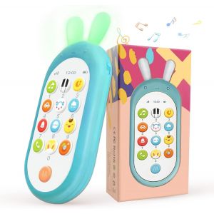 Tdrfl-Jouet Bebe 1 An,Telephone Portable Pour Enfant Fille Garcon,Smartphone Bebe Take Along Tunes Avec Lumi&egrave;res Et Melodies,Bebe 6 Mois Einstein - Neuf