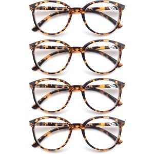 Lot De 4 Lunettes De Lecture 3.5 Homme Femme,Lunettes Loupe Branches A Ressort,Lunettes De Vue Monture Leger - Neuf