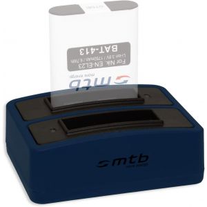 Double Chargeur (Usb) Pour En-El23 / Nikon Coolpix B700, P600, P610, P900, S810C - Cable Micro Usb Inclus[Z905] - Neuf