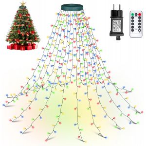 JGD-Guirlande Lumineuse Sapin de Noel 400LED, 2.5m x 16 Guirlande Lumineuse Sapin &eacute;tanche IP44, 8 Modes Guirlande Lumineuses pour Exterieure, Int&eacute;rieur, D&eacute;coration No&euml;l, Jardin (Multicolore) - Neuf