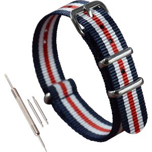 Kal-Bracelets De Montres Nylon Strap Boucle Polie(10-24mm) - Neuf