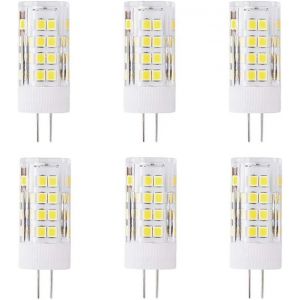 6x G4 Ampoule Led 5w Ampoule Lampe Blanc Froid 6000k Led Bulb 51 Smd 2835 Leds 500lm Lumiere Led Équivalent À Halogène 50w Ac/Dc12v - Neuf